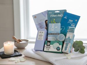 Relaxing self-care pamper box essentials