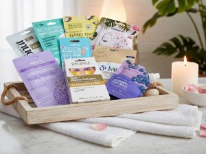 Assorted skincare masks and treatments.